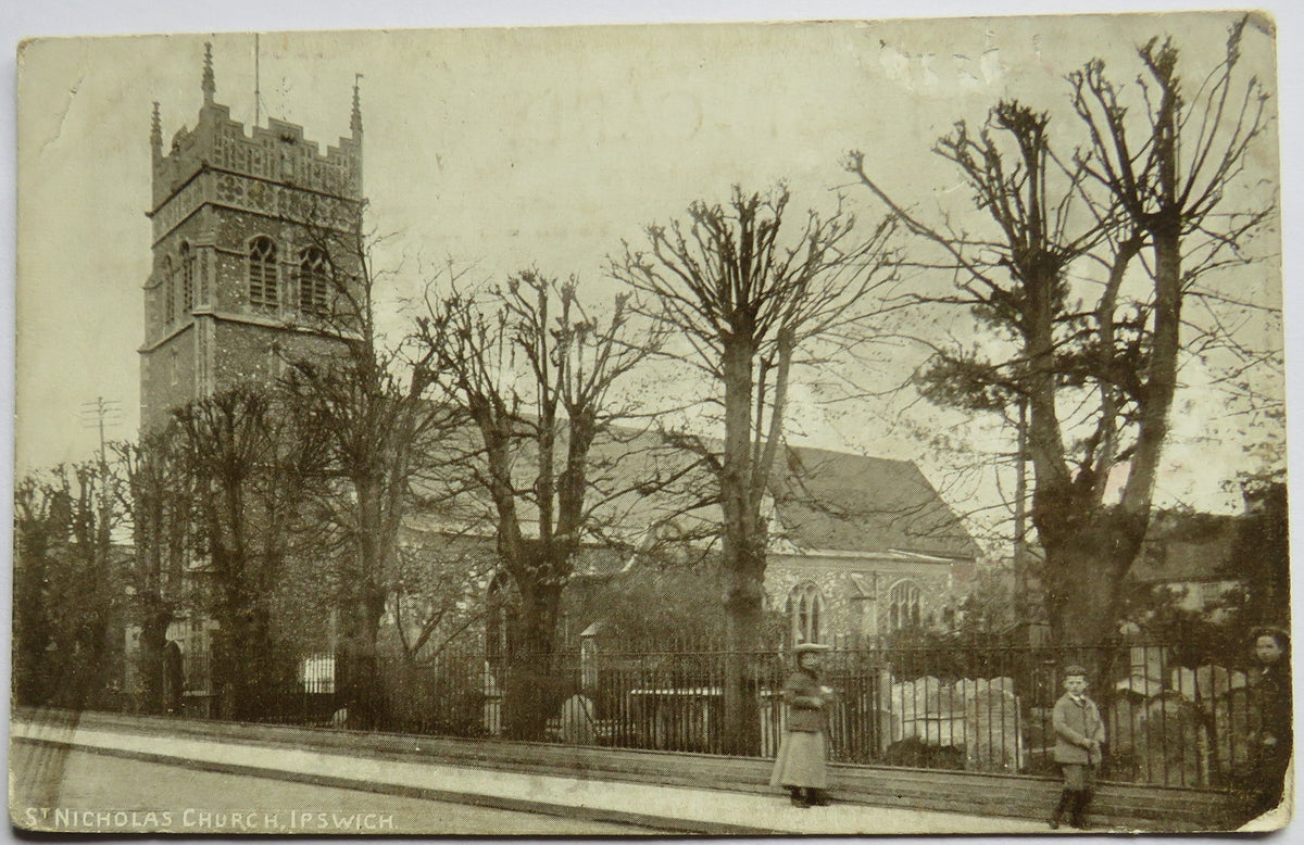 Vintage Postcard of St Nicholas Church, Ipswich