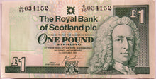 Load image into Gallery viewer, 2001 The Royal Bank of Scotland £1 One Pound Banknote
