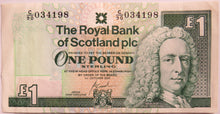 Load image into Gallery viewer, 2001 The Royal Bank of Scotland £1 One Pound Banknote
