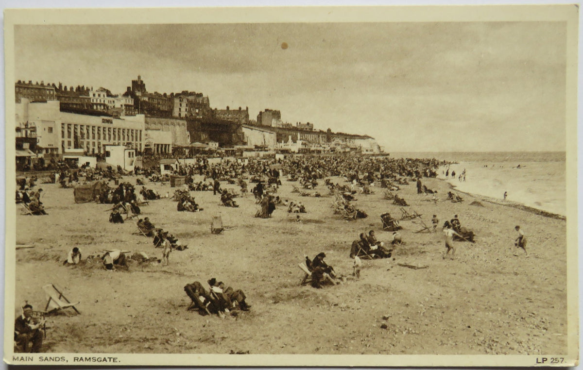 Vintage Postcard of Main Sands, Ramsgate - A. H. & S "Paragon" Series