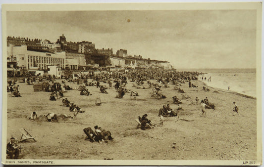 Vintage Postcard of Main Sands, Ramsgate - A. H. & S "Paragon" Series