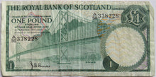 Load image into Gallery viewer, 1970 The Royal Bank of Scotland £1 One Pound Banknote
