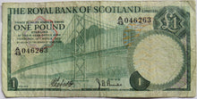 Load image into Gallery viewer, 1969 The Royal Bank of Scotland £1 One Pound Banknote
