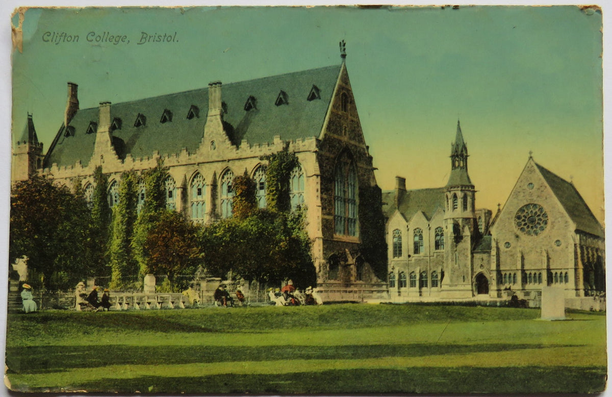 Vintage Postcard of Clifton College, Bristol