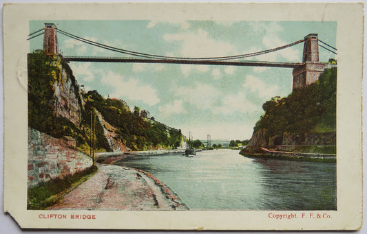 Vintage Postcard of Clifton Bridge - F. F. & Co., 1905