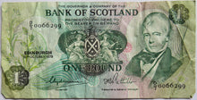 Load image into Gallery viewer, 1979 Bank of Scotland £1 One Pound Banknote
