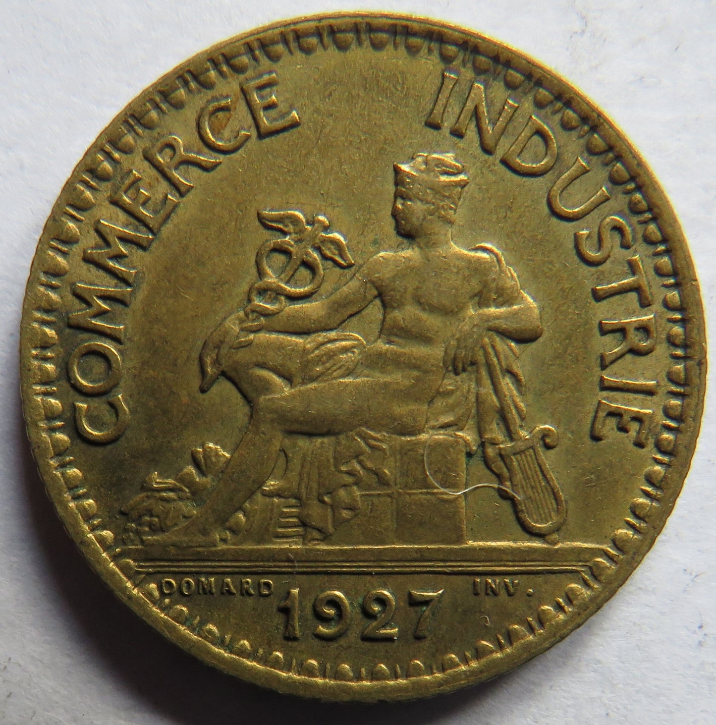 1927 France One Franc Coin Higher Grade