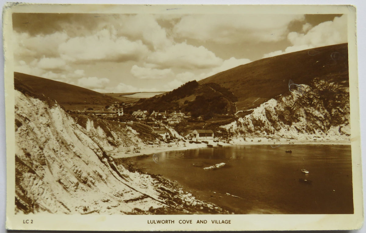 Vintage Postcard of Lulworth Cove and Village
