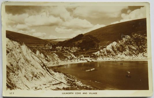 Vintage Postcard of Lulworth Cove and Village