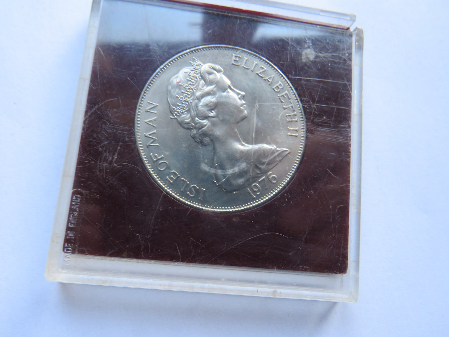 1976 Isle of Man Cased Commemorative Crown Coin Horse Tram Centenary