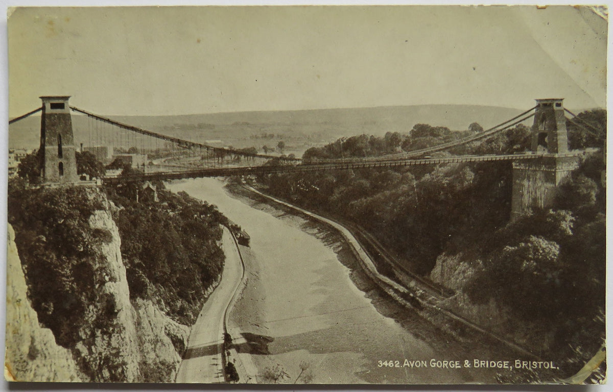 Vintage Postcard of Avon Gorge & Bridge, Bristol - J. Salmon, Sevenoaks