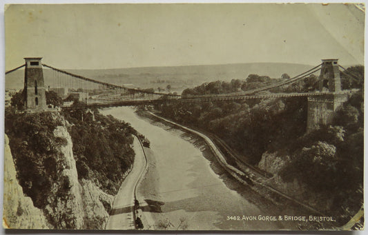 Vintage Postcard of Avon Gorge & Bridge, Bristol - J. Salmon, Sevenoaks