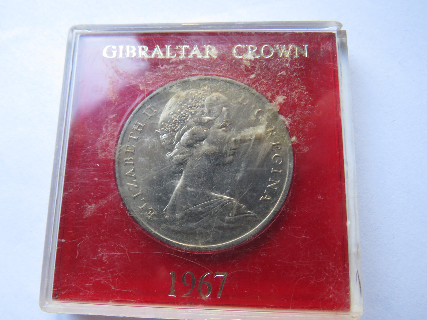 1967 Gibraltar One Crown Cased Coin