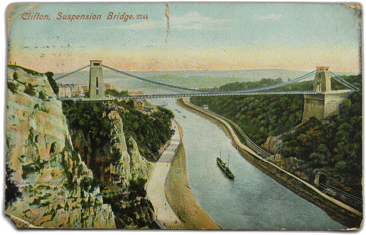 Vintage Postcard of Clifton, Suspension Bridge, 1906