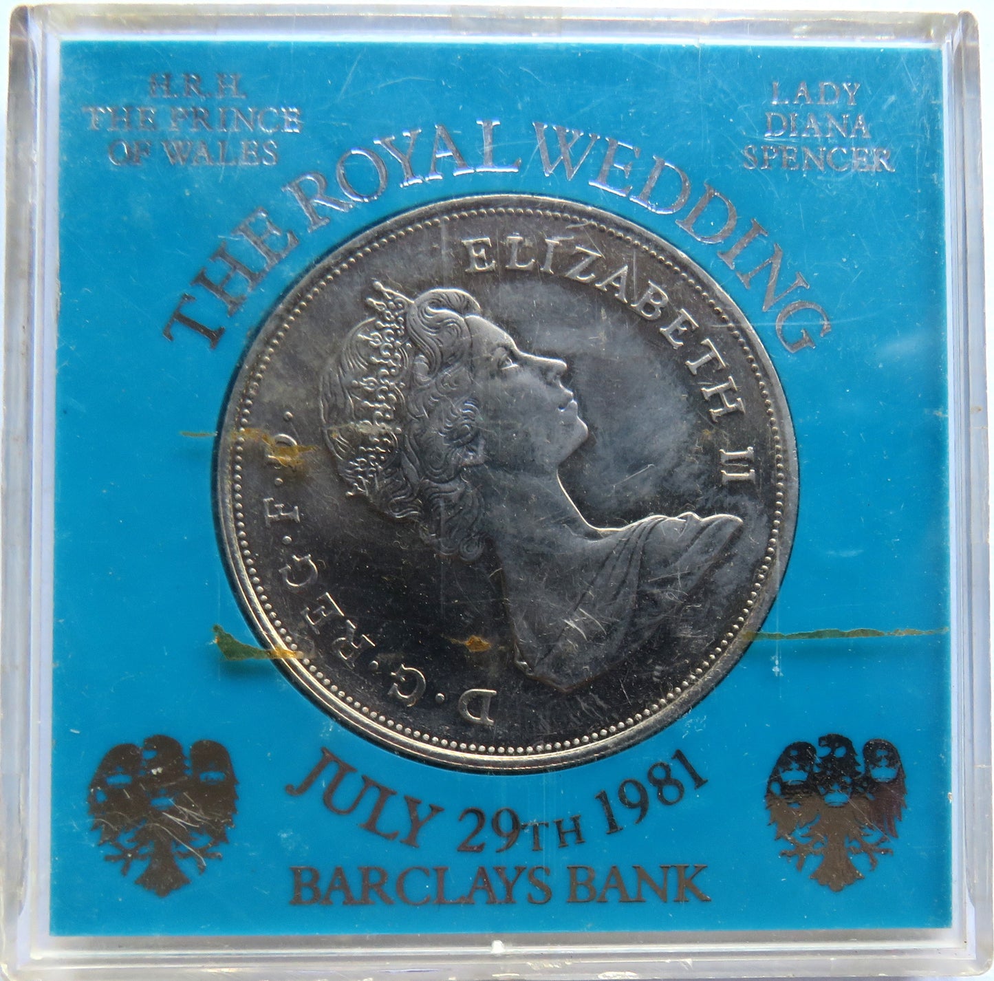 1981 Cased Commemorative Crown Coin The Royal Wedding Charles & Diana