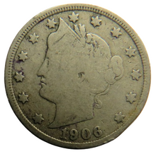 Load image into Gallery viewer, 1906 USA Liberty Head Nickel / 5 Cents Coin
