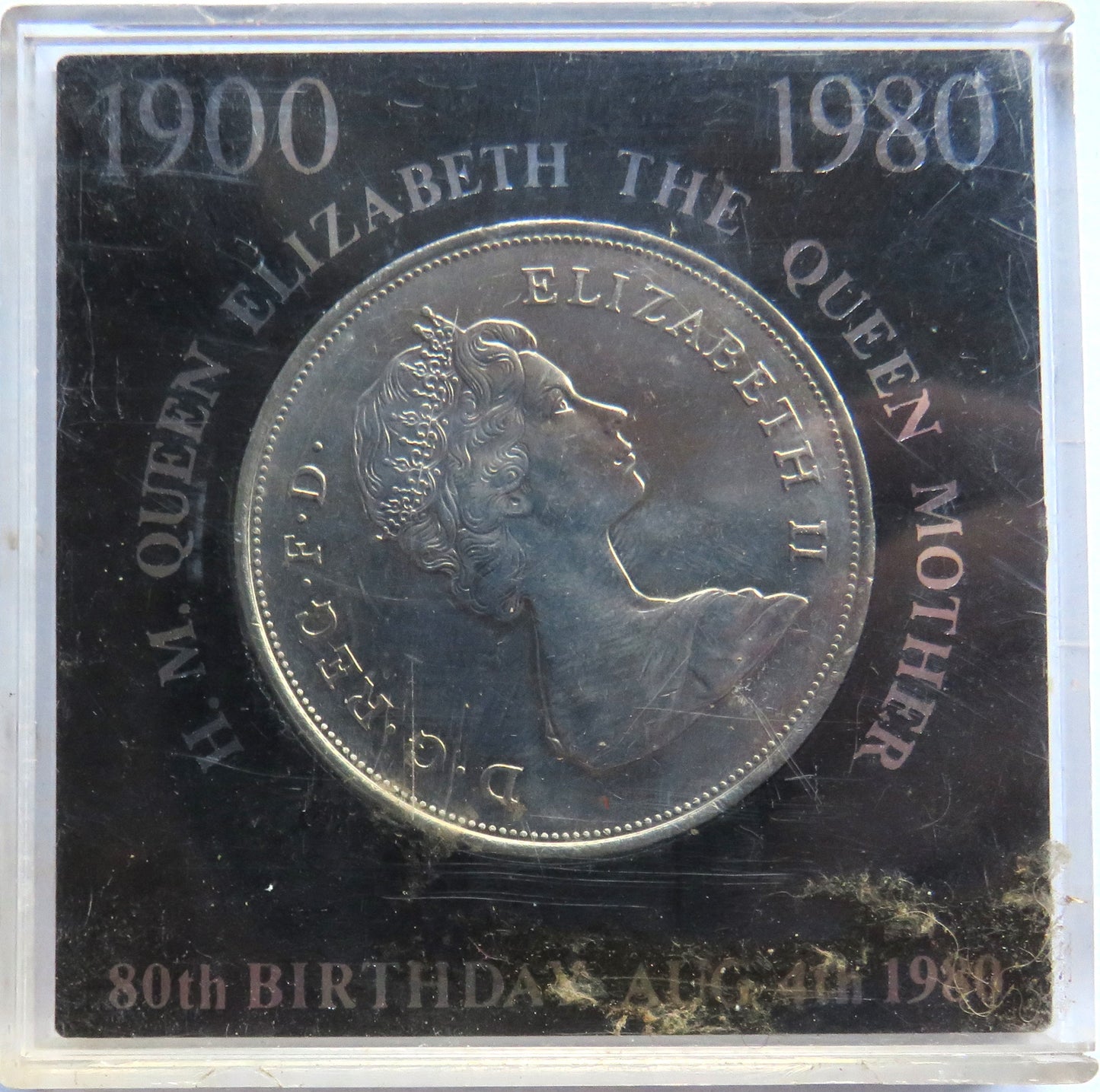 1980 Queen Elizabeth The Queen Mother Cased Commemorative Crown Coin
