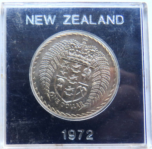 1972 New Zealand $1 One Dollar Cased Coin