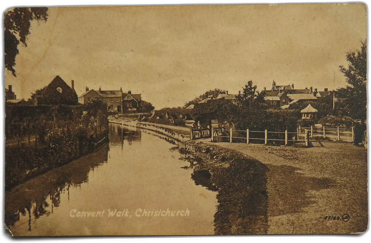 Vintage Postcard of Convent Walk, Christchurch - Valentine's Series