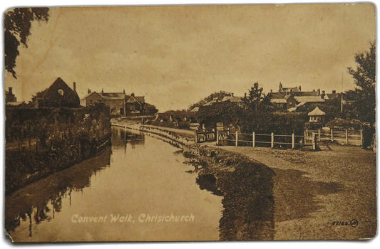 Vintage Postcard of Convent Walk, Christchurch - Valentine's Series