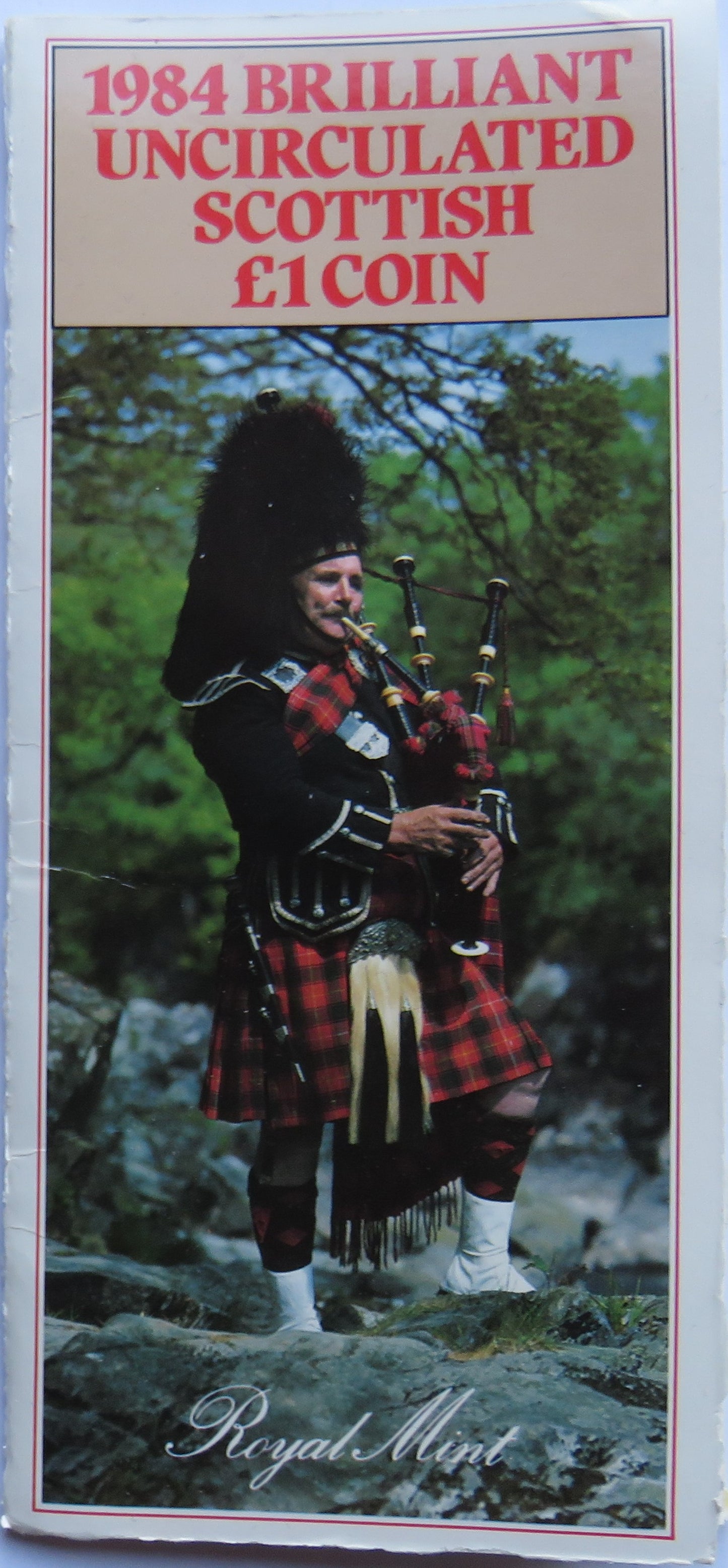 1984 Brilliant Uncirculated Scottish £1 Coin In Presentation Pack