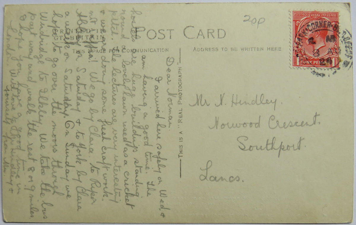 Vintage Postcard of Waterfall, Roundhay Park, Leeds
