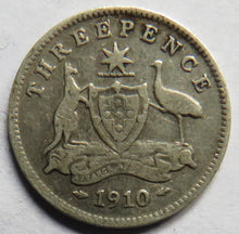 Load image into Gallery viewer, 1910 King Edward VII Australia Silver Threepence Coin
