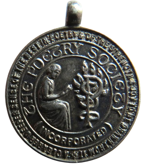 Vintage Silver Medal "The Poetry Society" Awarded in 1947