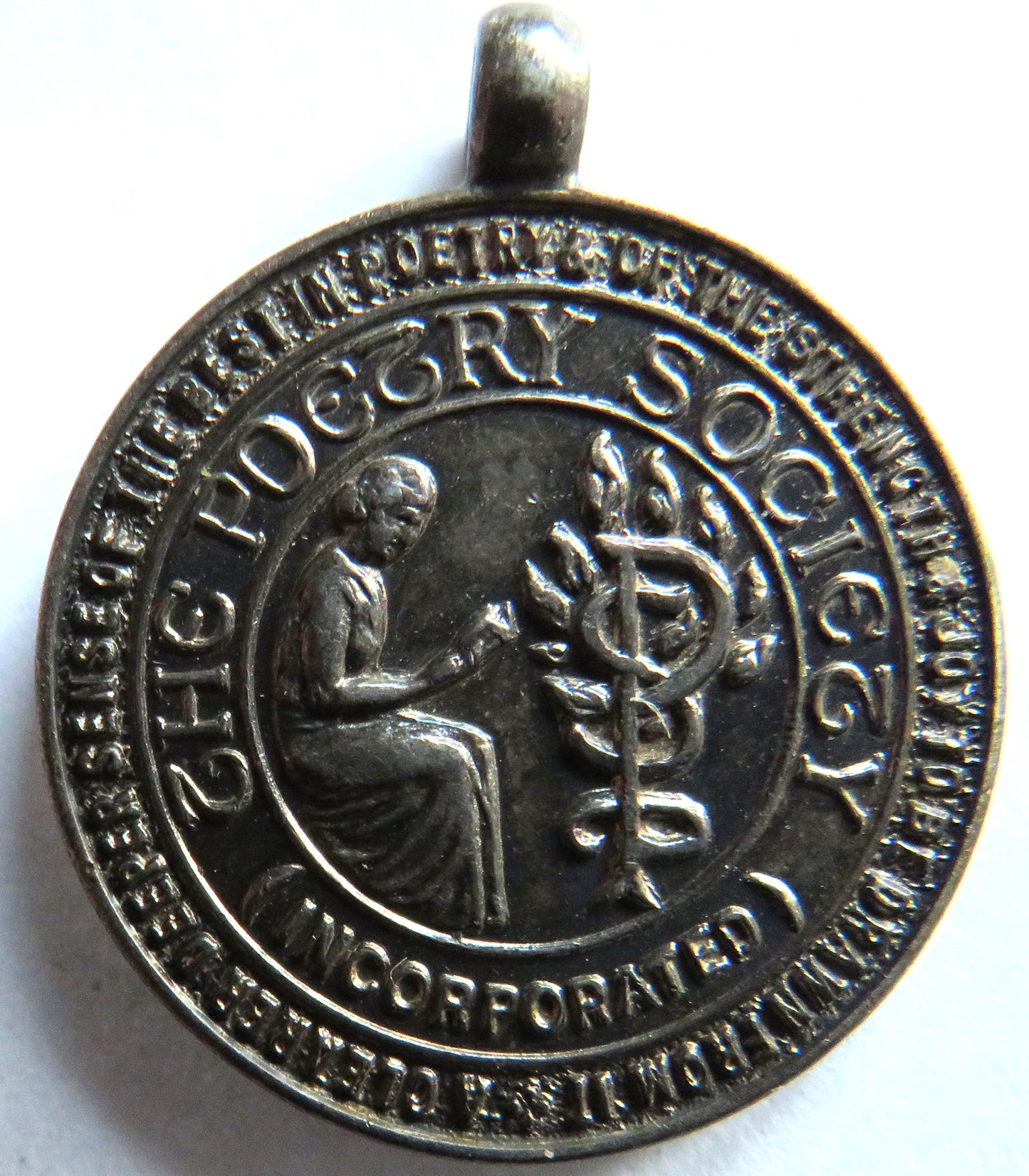 Vintage Silver Medal "The Poetry Society" Awarded in 1947
