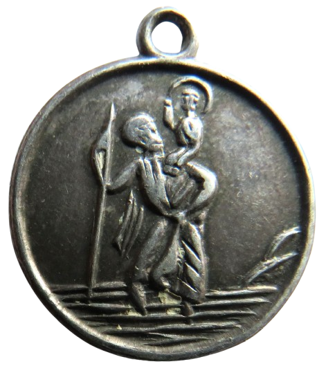 Vintage Silver St Christopher Pendant