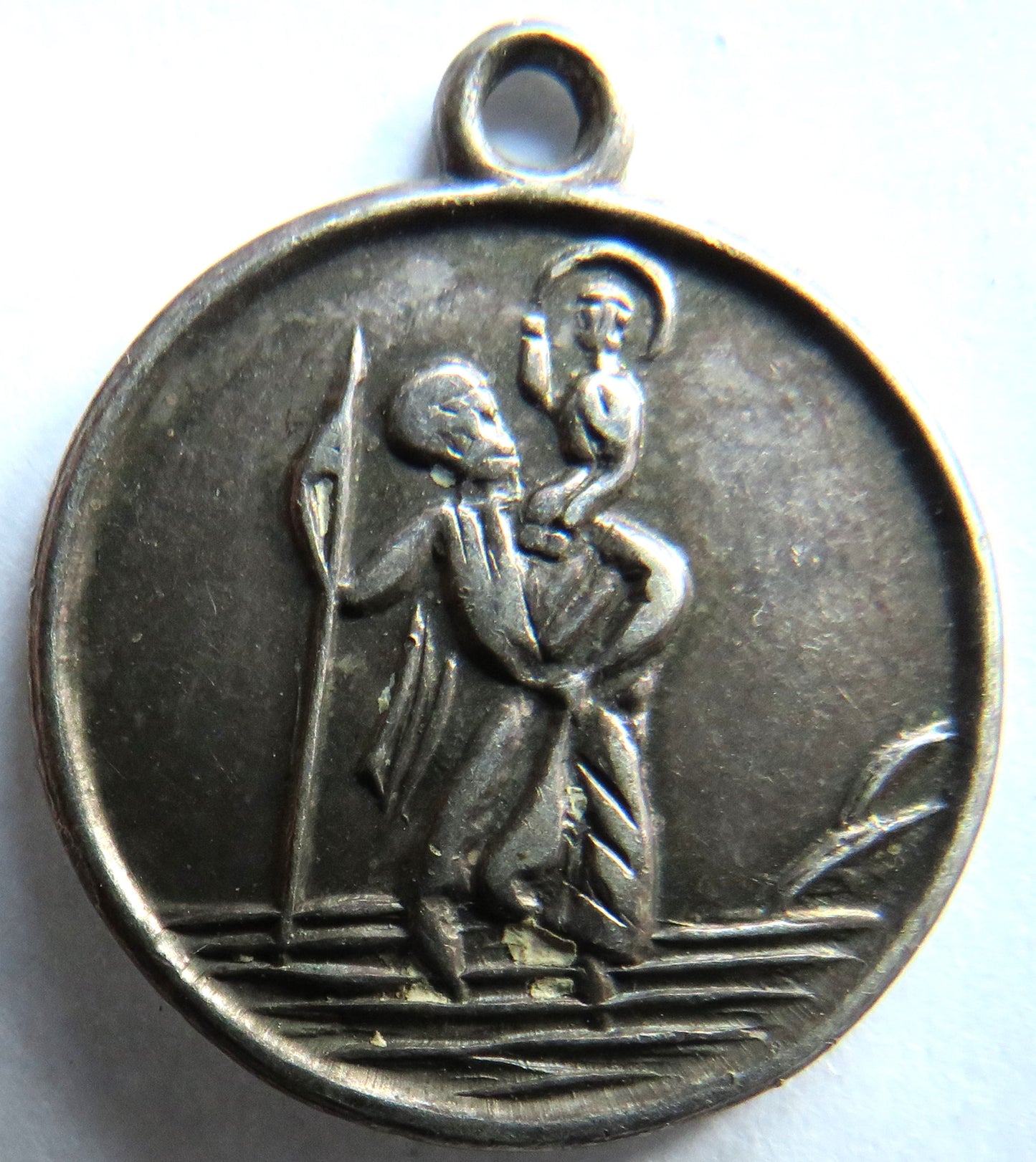 Vintage Silver St Christopher Pendant