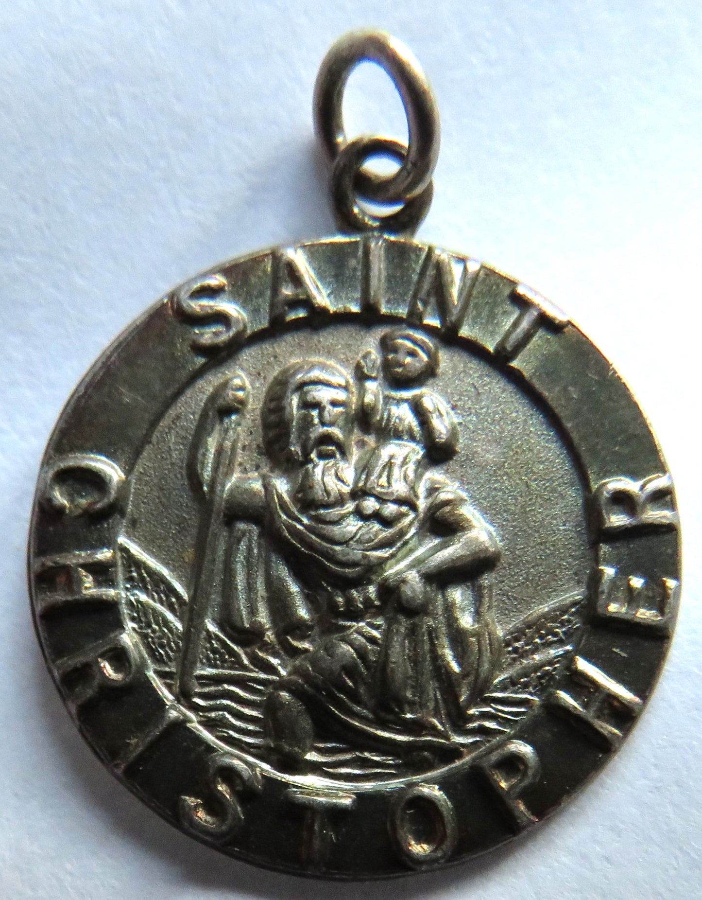 Vintage Sterling Silver St Christopher Pendant