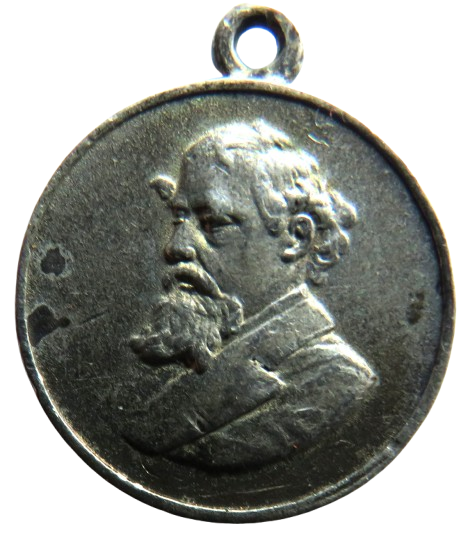 Antique Small Sterling Silver Medal "The Dickens Fellowship Founded 1902"