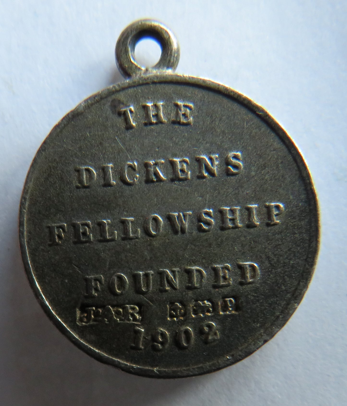 Antique Small Sterling Silver Medal "The Dickens Fellowship Founded 1902"