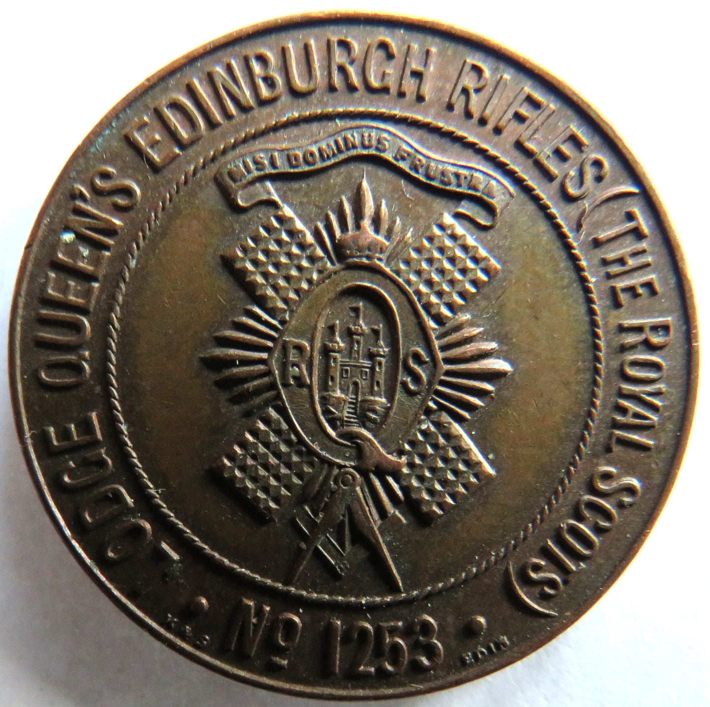 Lodge Queen's Edinburgh Rifles (The Royal Scots) Masonic Mark Token
