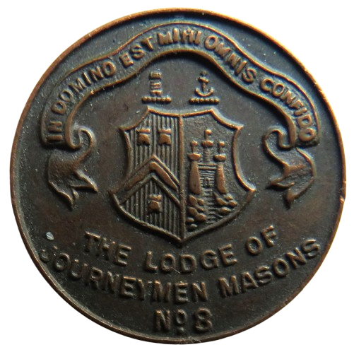 The Lodge of Journeymen Masons No.8 Vintage Masonic Token / Penny