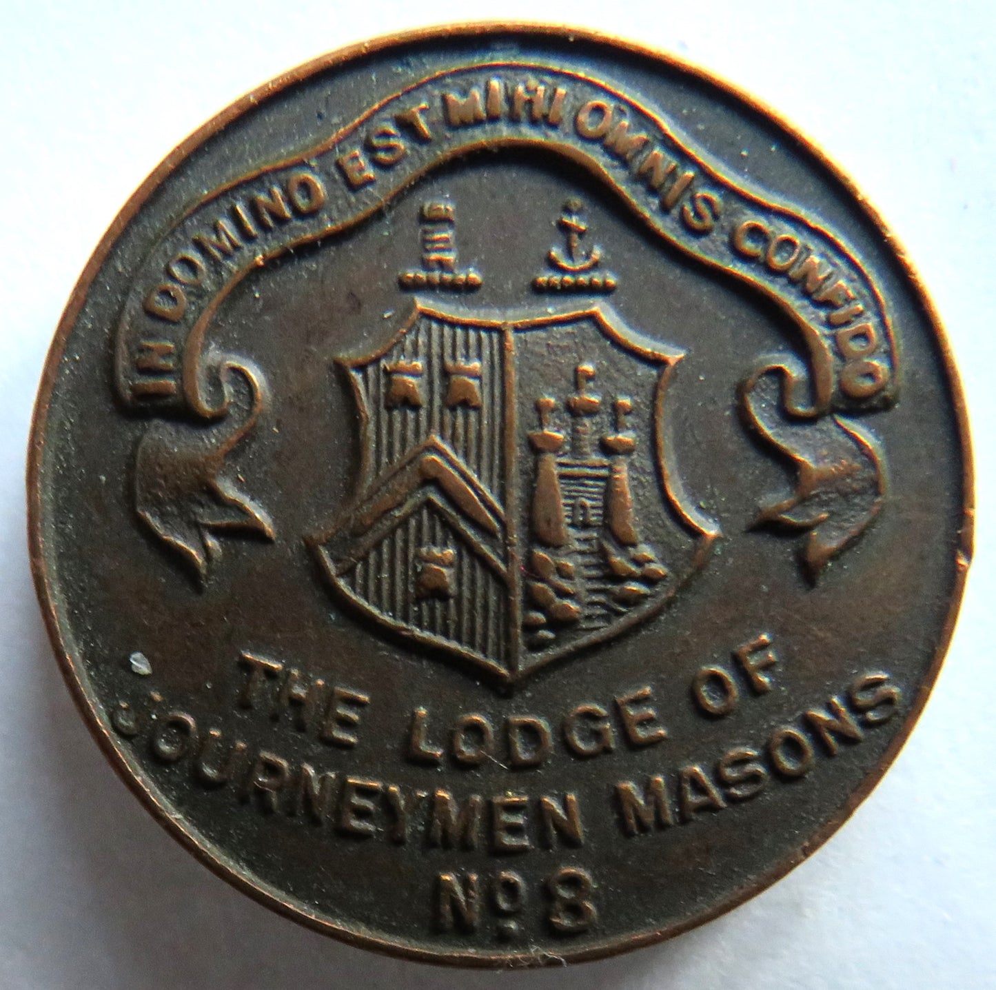 The Lodge of Journeymen Masons No.8 Vintage Masonic Token / Penny