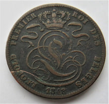 Load image into Gallery viewer, 1848 Belgium 5 Centimes Coin
