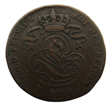 Load image into Gallery viewer, 1863 Belgium 2  Centimes Coin
