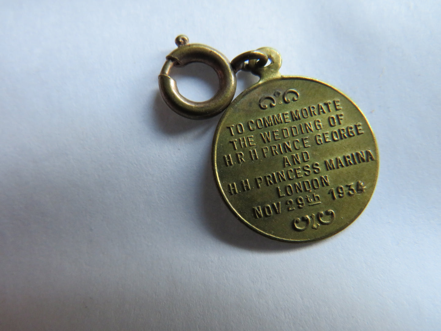 1934 Commemorative Medal Wedding of Prince George & Princess Marina In London