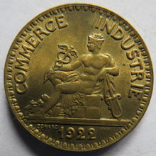 Load image into Gallery viewer, 1922 France 2 Francs Coin In High Grade
