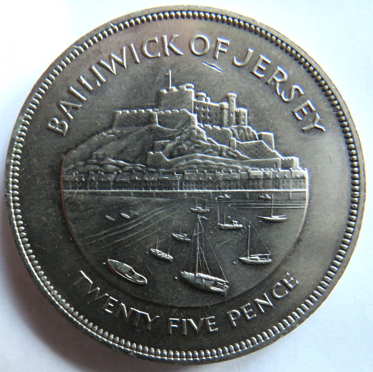 1977 Bailiwick Of Jersey 25 Pence / Crown Coin
