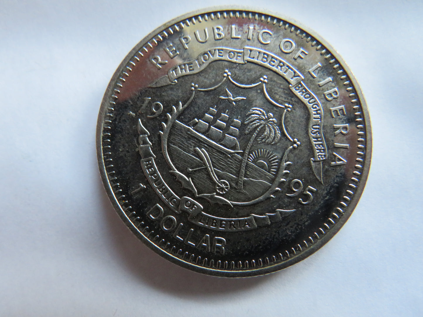 1995 Republic of Liberia $1 Coin Winston Spencer Churchill