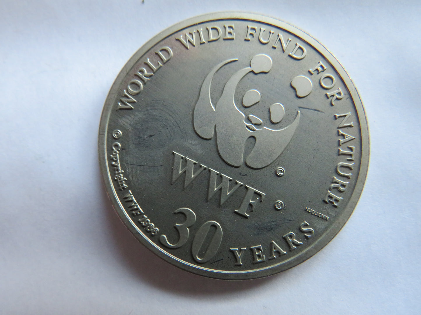 1986 WWF 30 Years Commemorative Medal Elephant