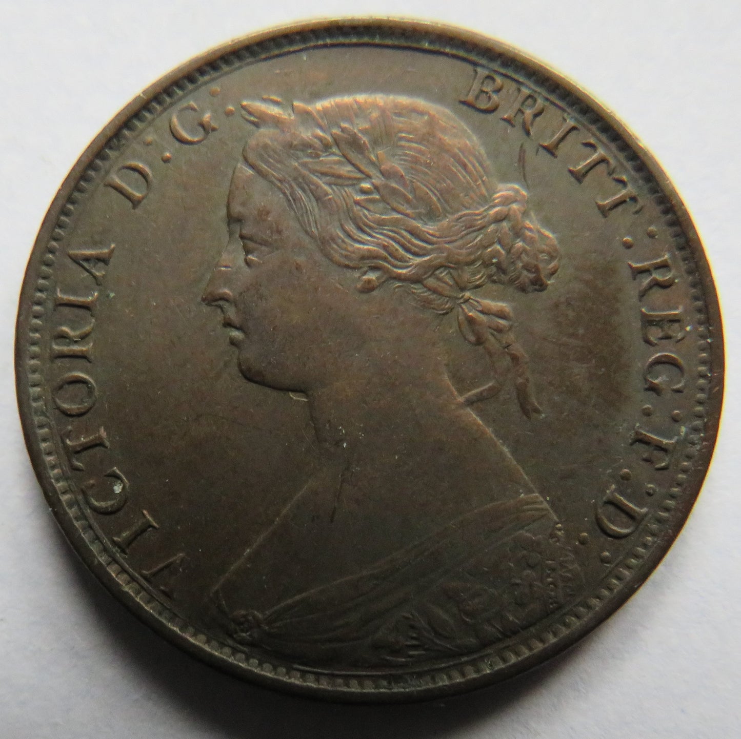 1864 Queen Victoria Nova Scotia One Cent Coin