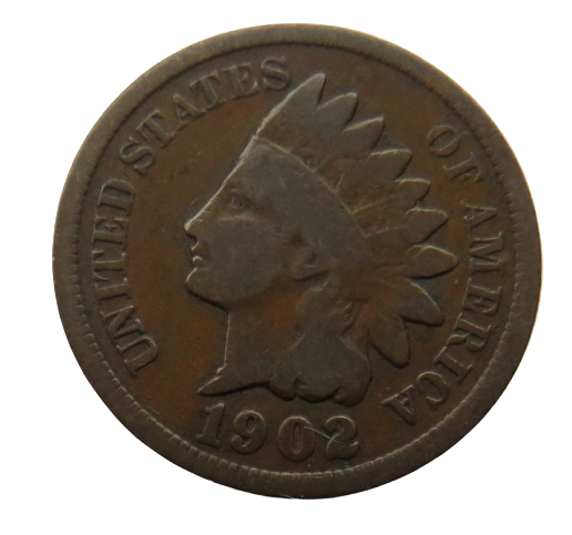 1902 United States of America Indian Head One Cent Coin