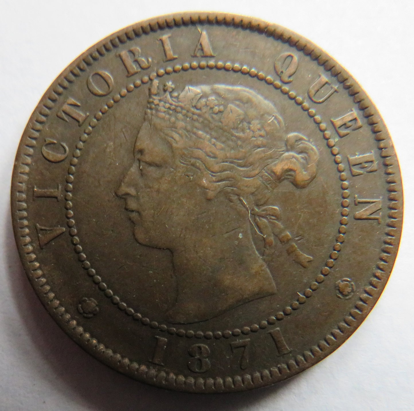 1871 Queen Victoria Prince Edward Island One Cent Coin