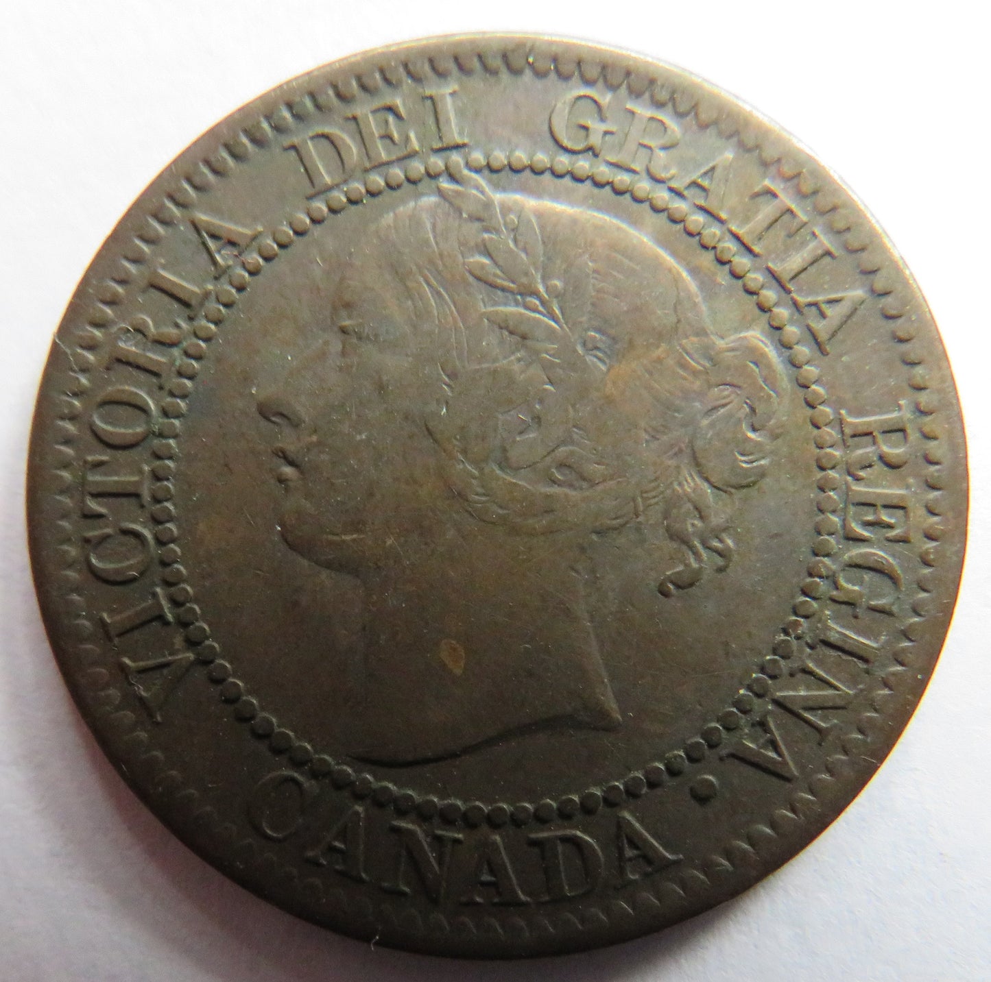 1859 Queen Victoria Canada One Cent Coin