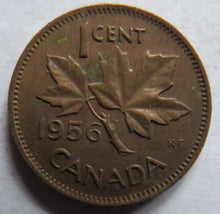 Load image into Gallery viewer, 1956 Queen Elizabeth II Canada One Cent Coin
