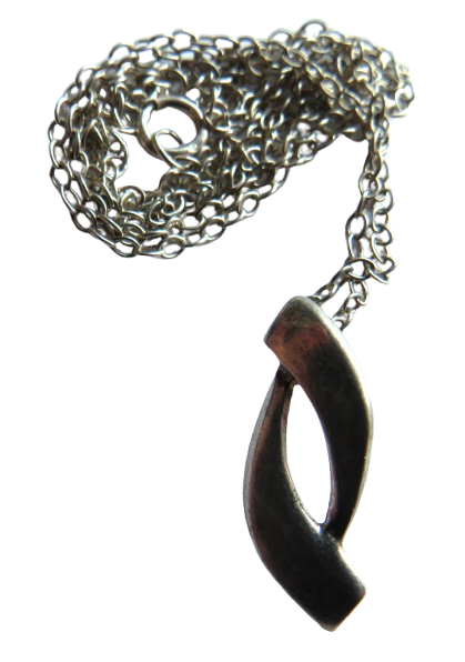 Stylish Ladies Sterling Silver Necklace & Pendant.